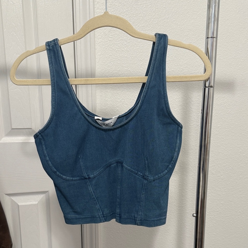 Classic Blue Denim Women's Tank Top